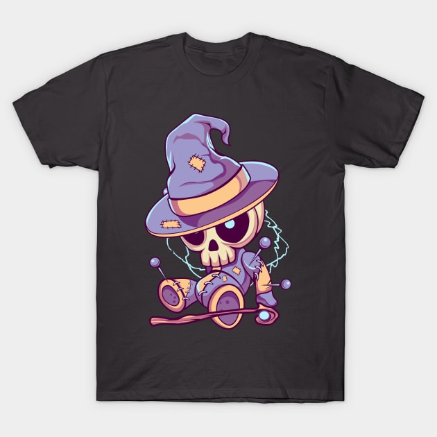 Voodoo Doll Witch T-Shirt by DionArts